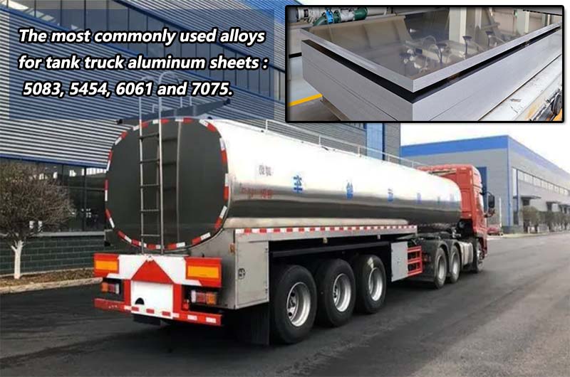 Tank car aluminum plate