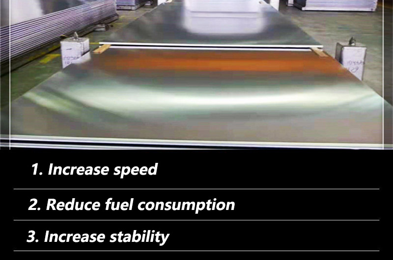 The proportion is small, reducing the weight of the boat